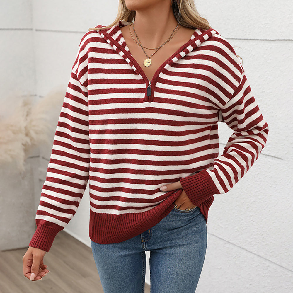 Women Striped Pullover