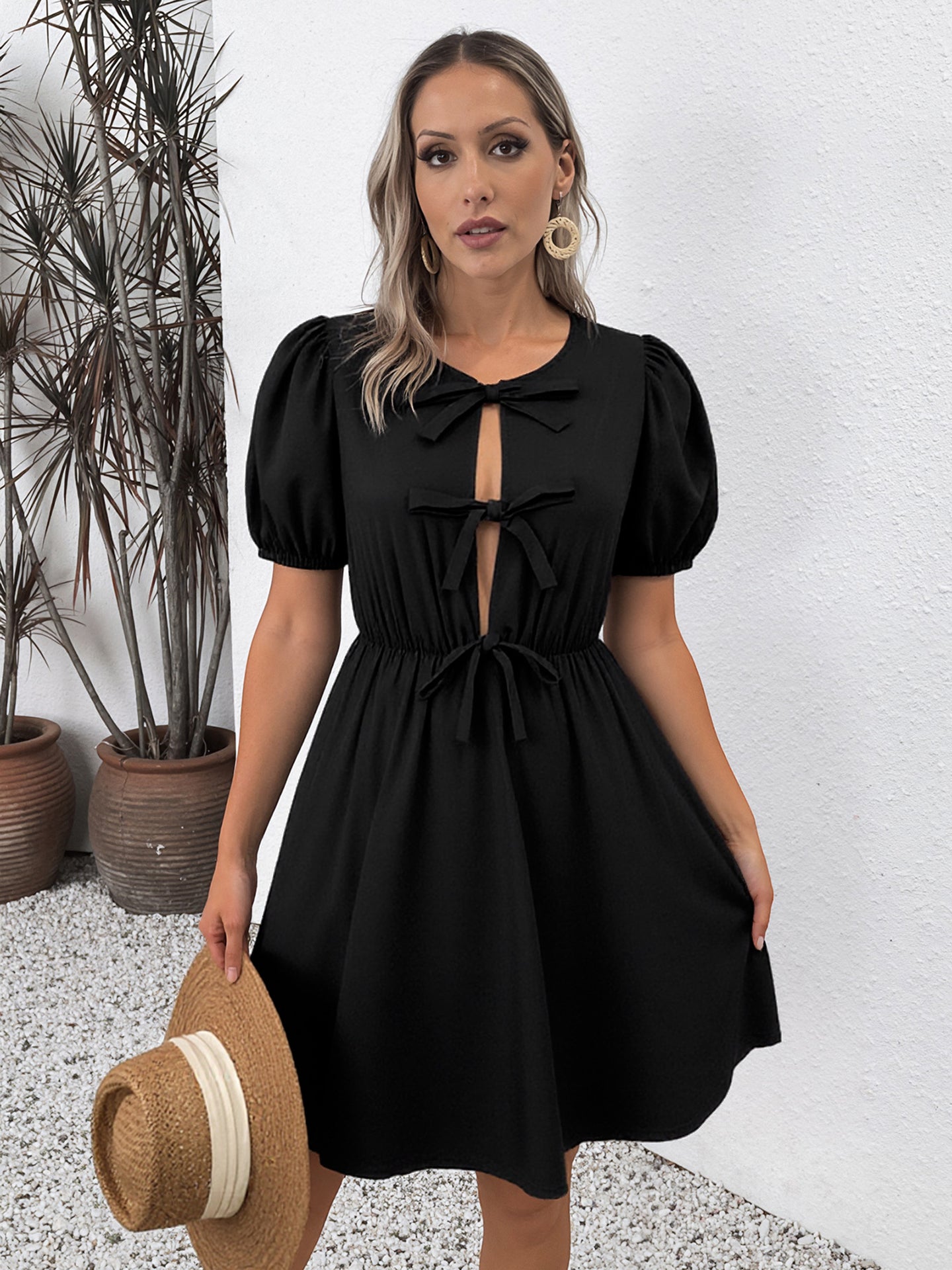Striped Fit and Flare Dress