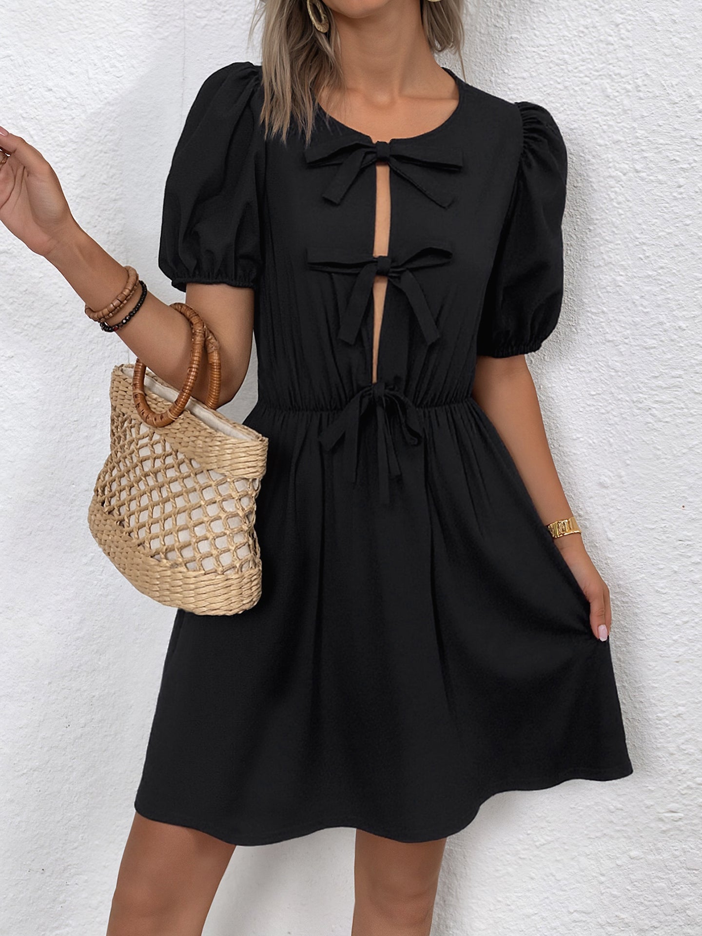 Striped Fit and Flare Dress