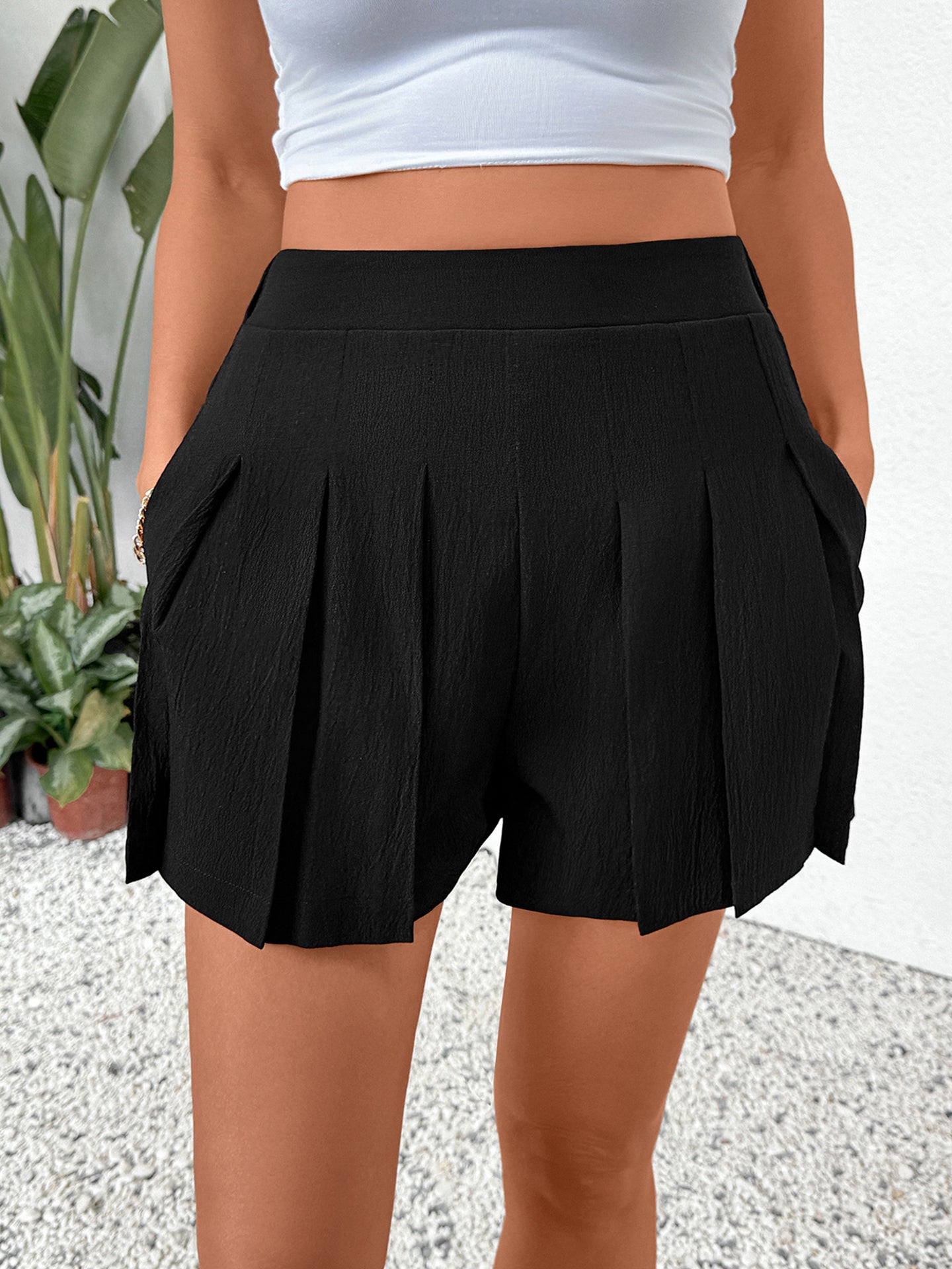 Solid Mid-Rise Regular Shorts