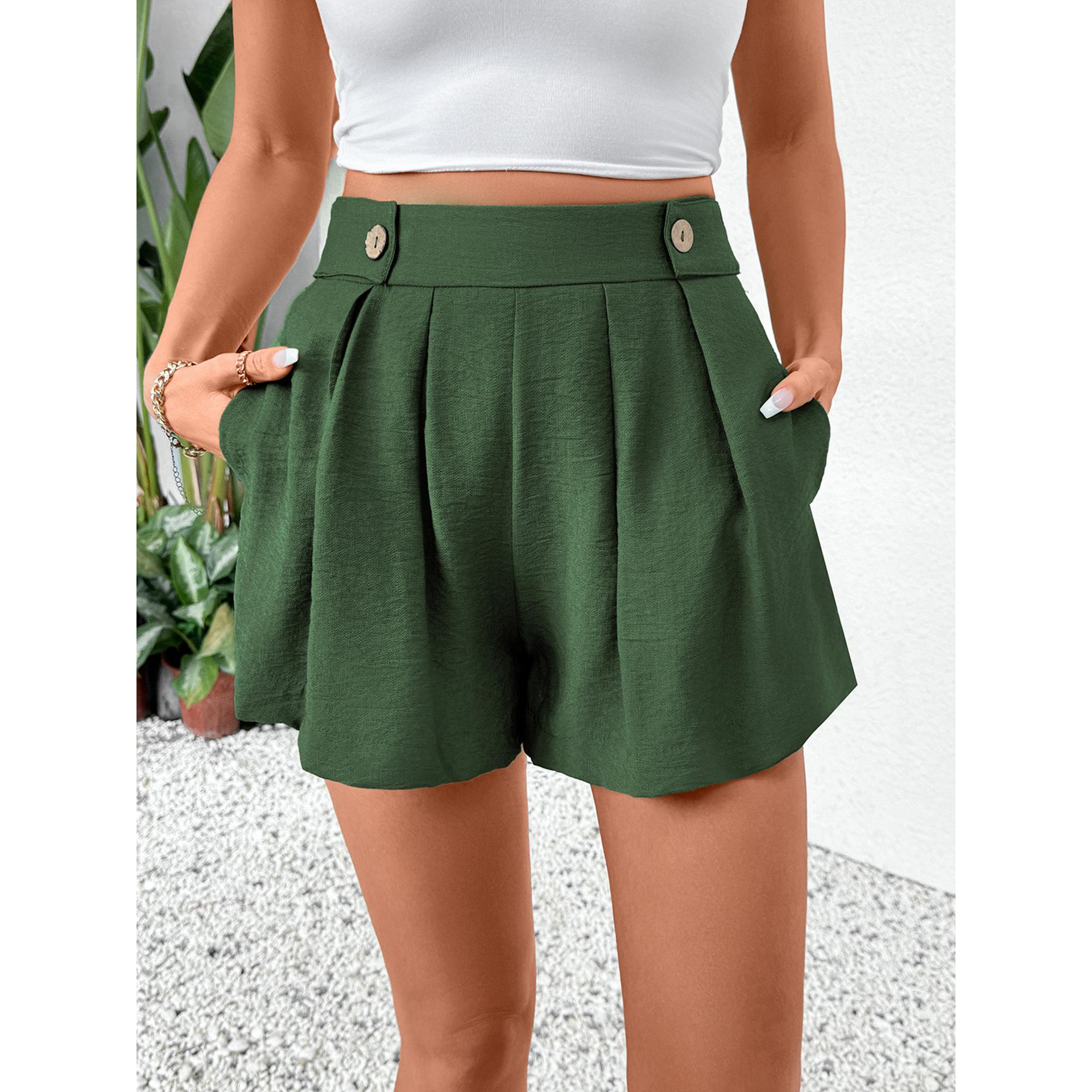 Solid Mid-Rise Regular Shorts