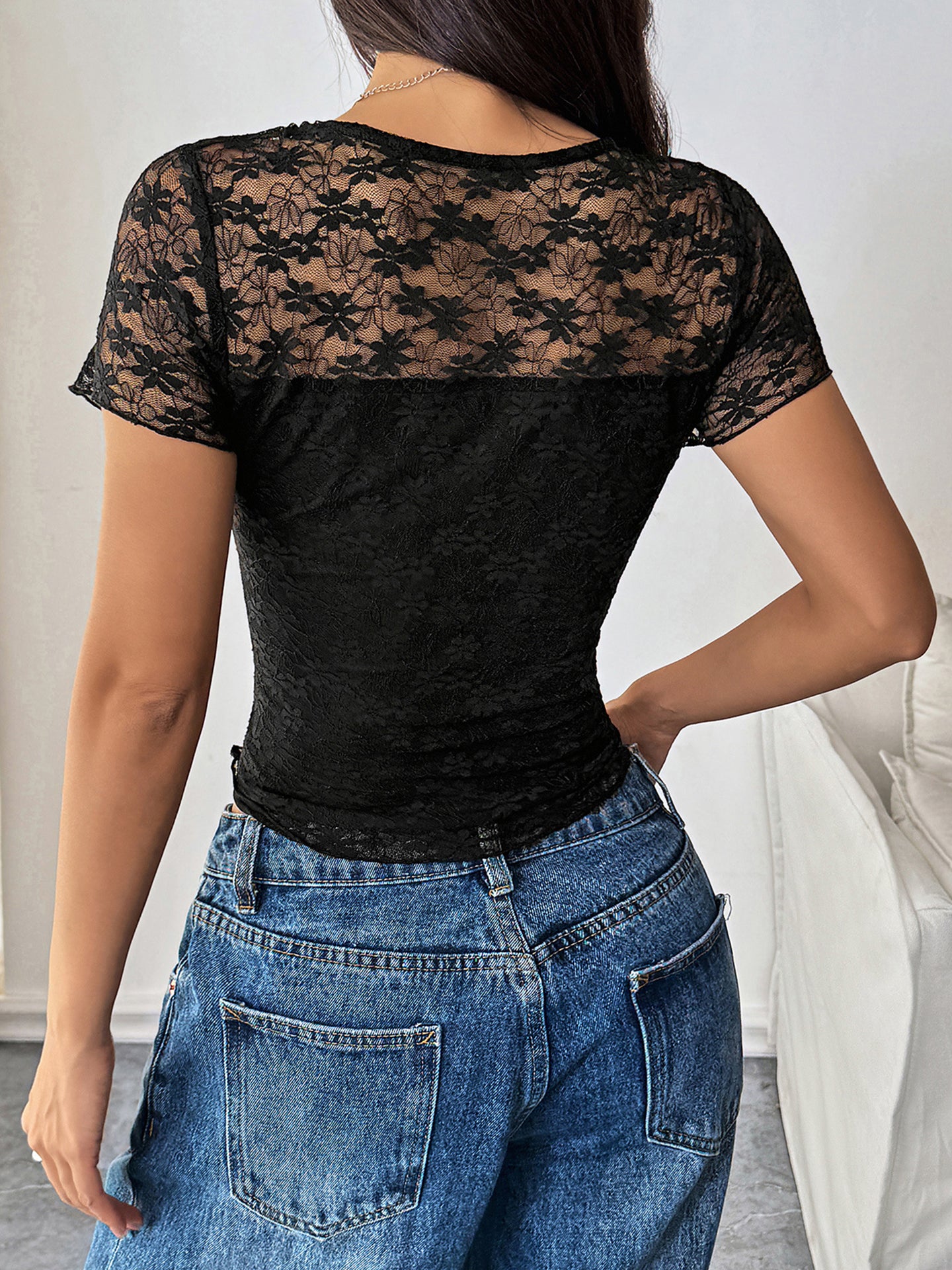Solid Peplum Top
