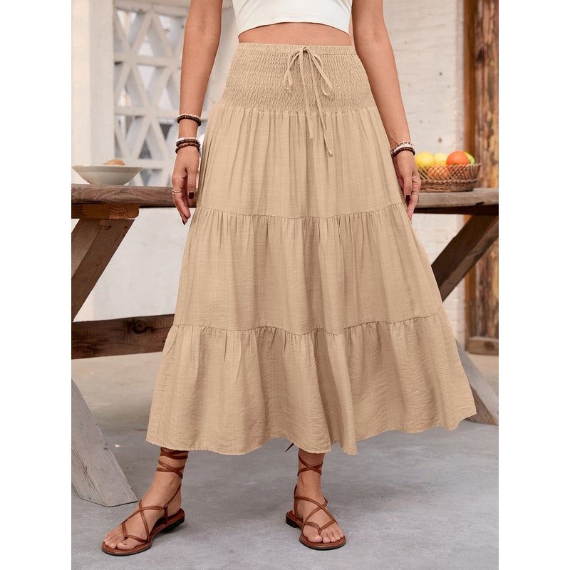 Flared Midi Skirt