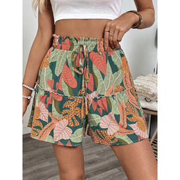 Women Tropical Printed Regular Shorts
