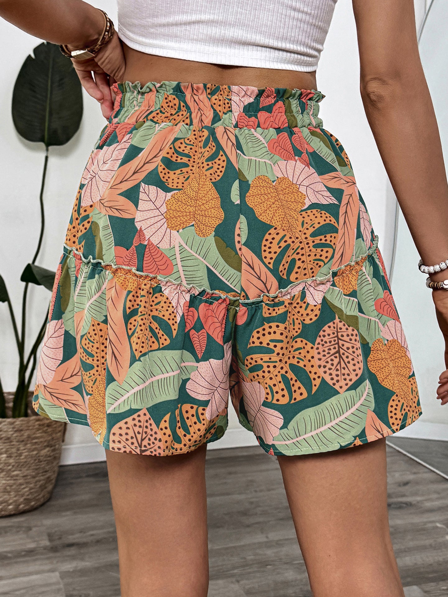 Women Tropical Printed Regular Shorts