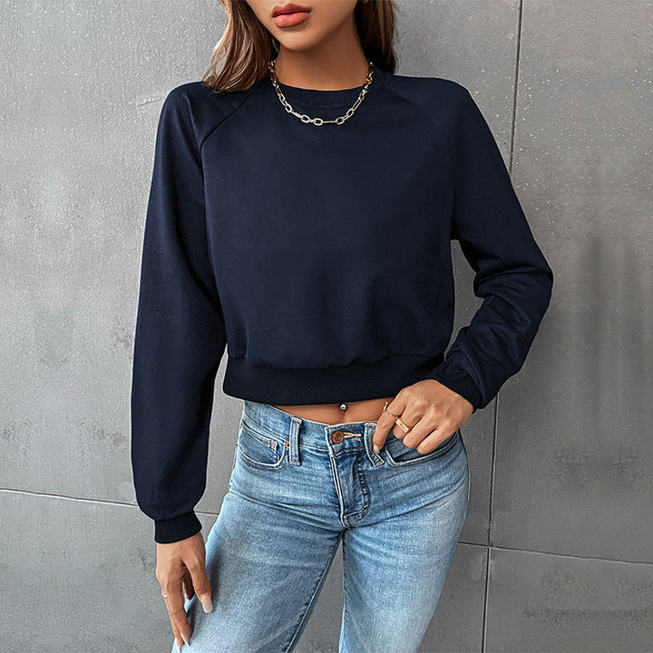 Raglan Sleeves Crop Top