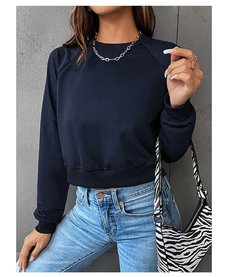 Raglan Sleeves Crop Top