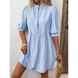 Women Striped Fit & Flare Dress