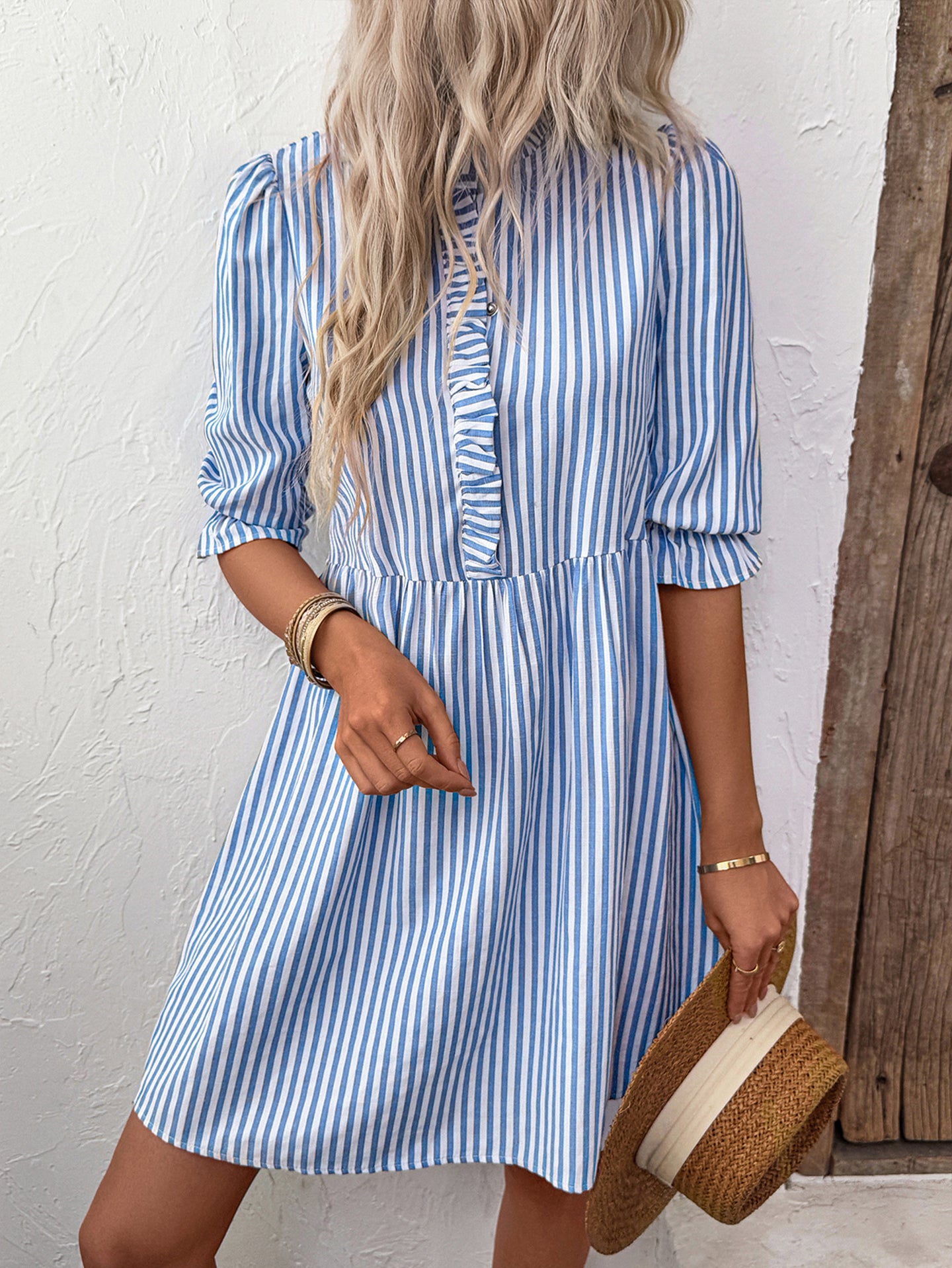 Women Striped Fit & Flare Dress