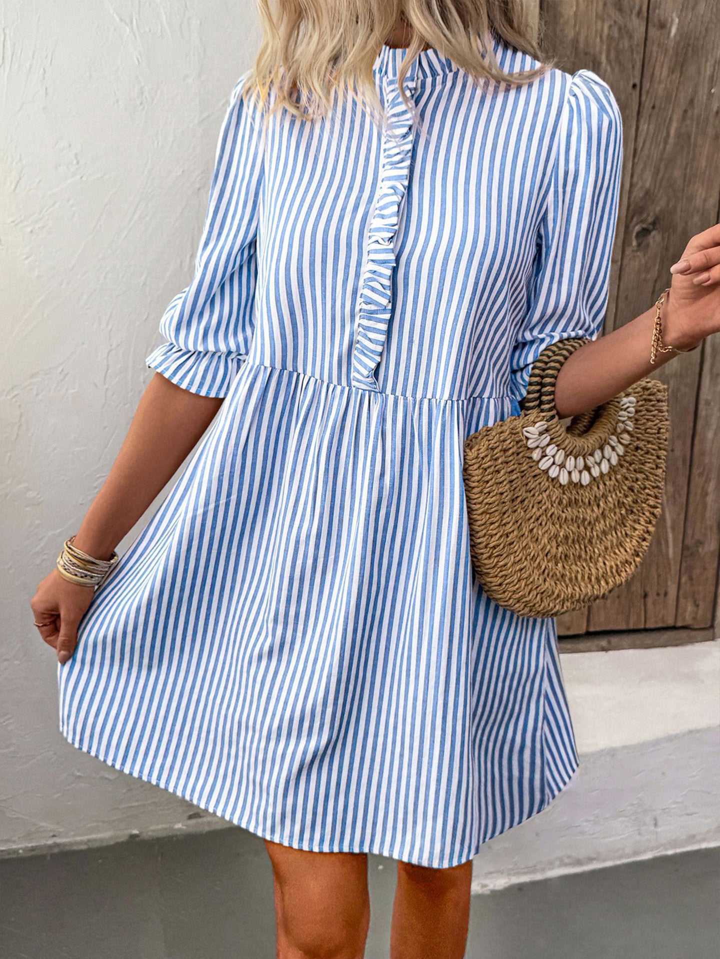 Women Striped Fit & Flare Dress