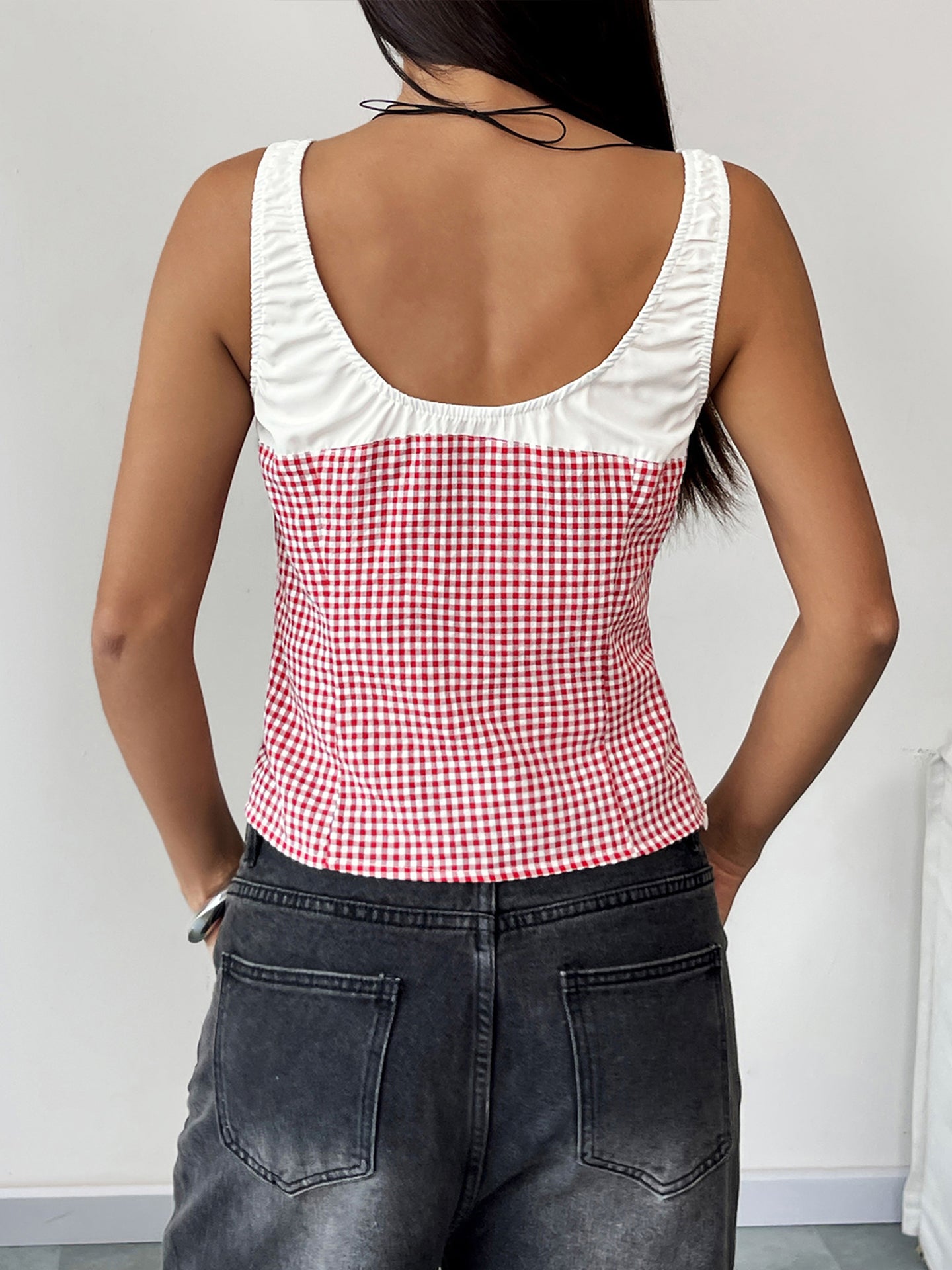 Checked Tank Top