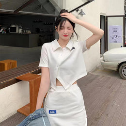 Women Crop Shirt Style  Top