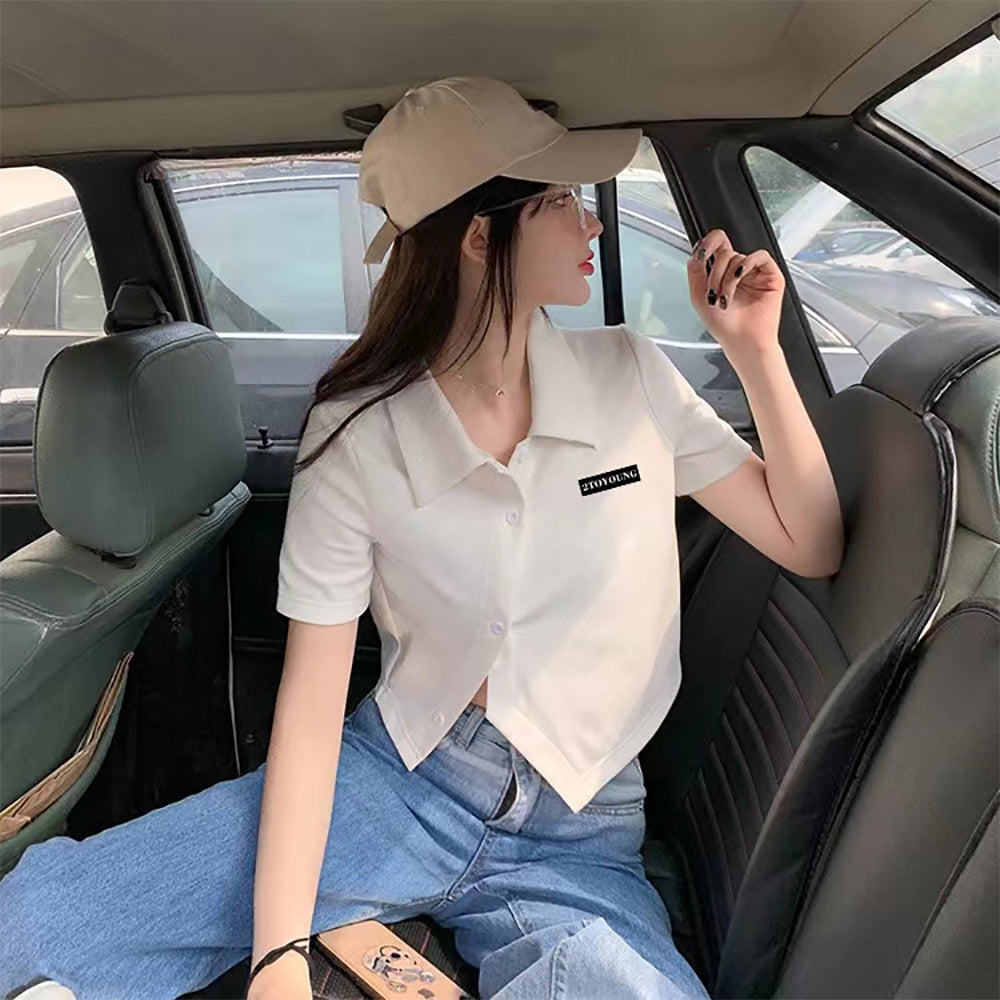 Women Crop Shirt Style  Top