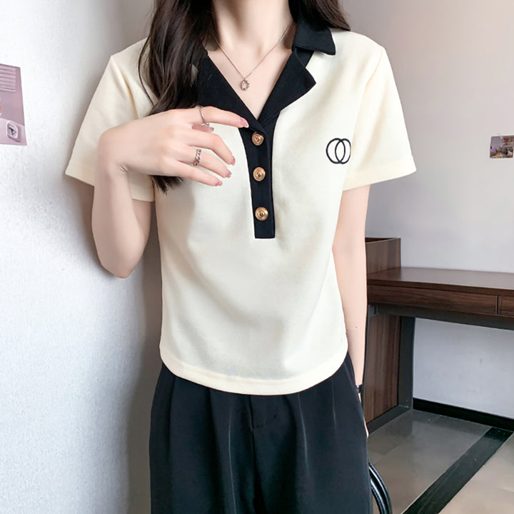 Women Solid V-Neck Top