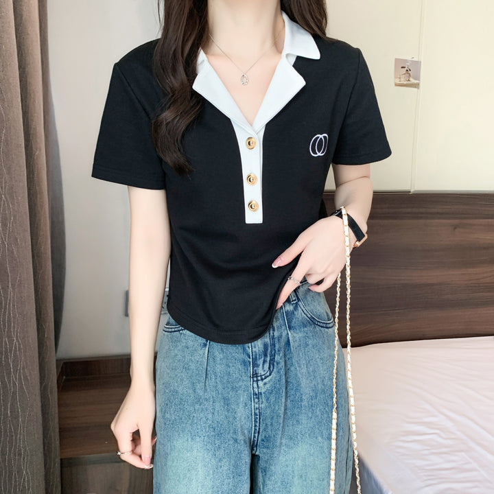 Women Solid V-Neck Top