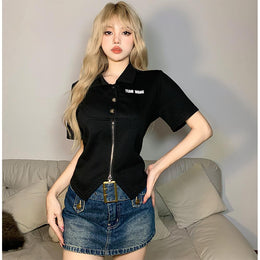 Women Shirt Collar Shirt Style Top