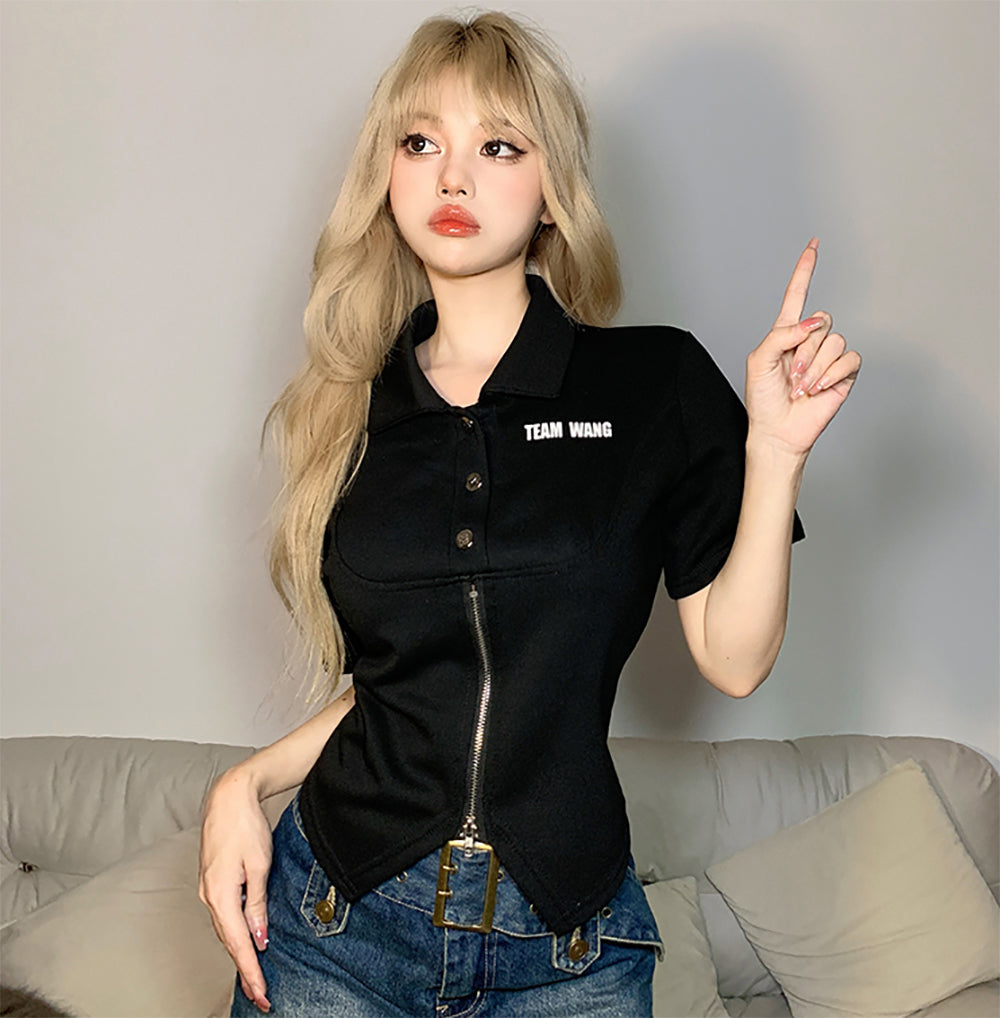 Women Shirt Collar Shirt Style Top