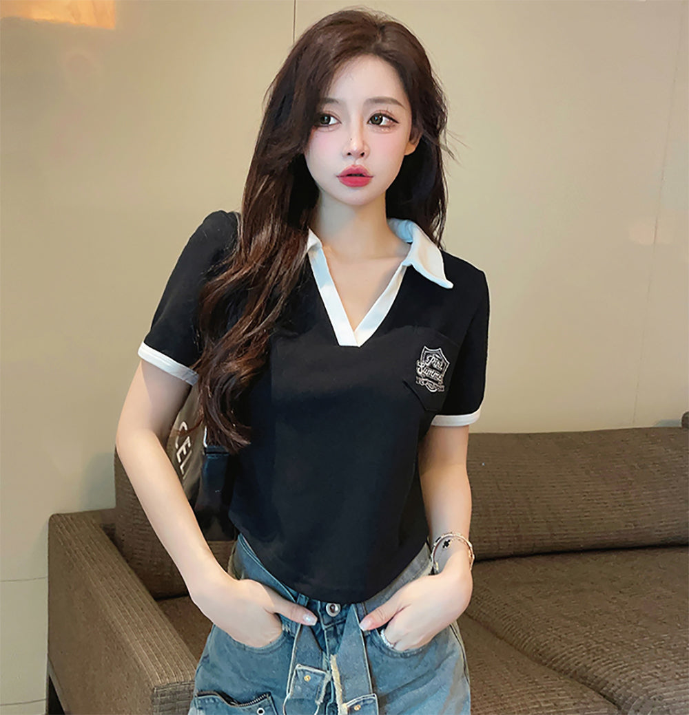Women Shirt Collar Top