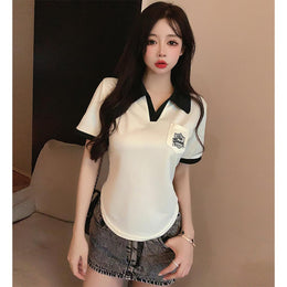 Women Shirt Collar Shirt Style Top