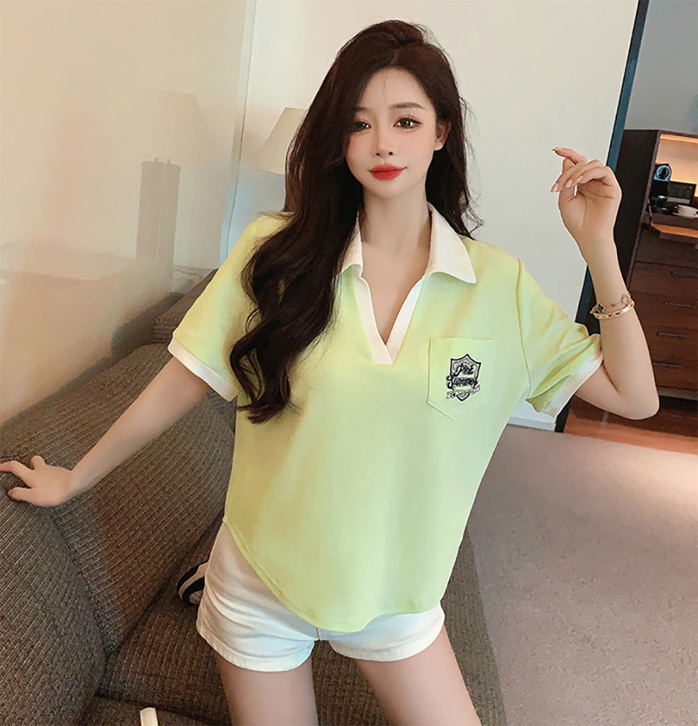 Women Shirt Collar Top