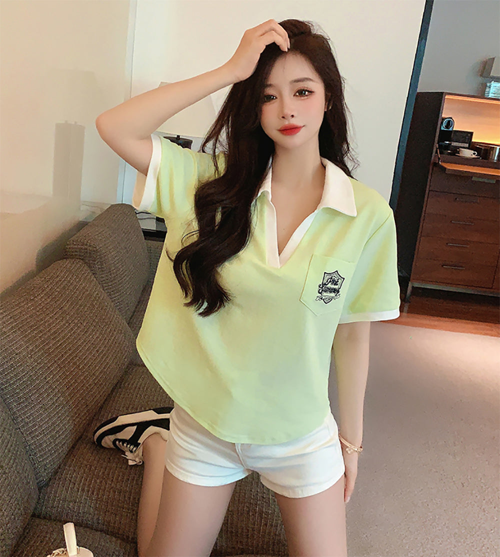Women Shirt Collar Top