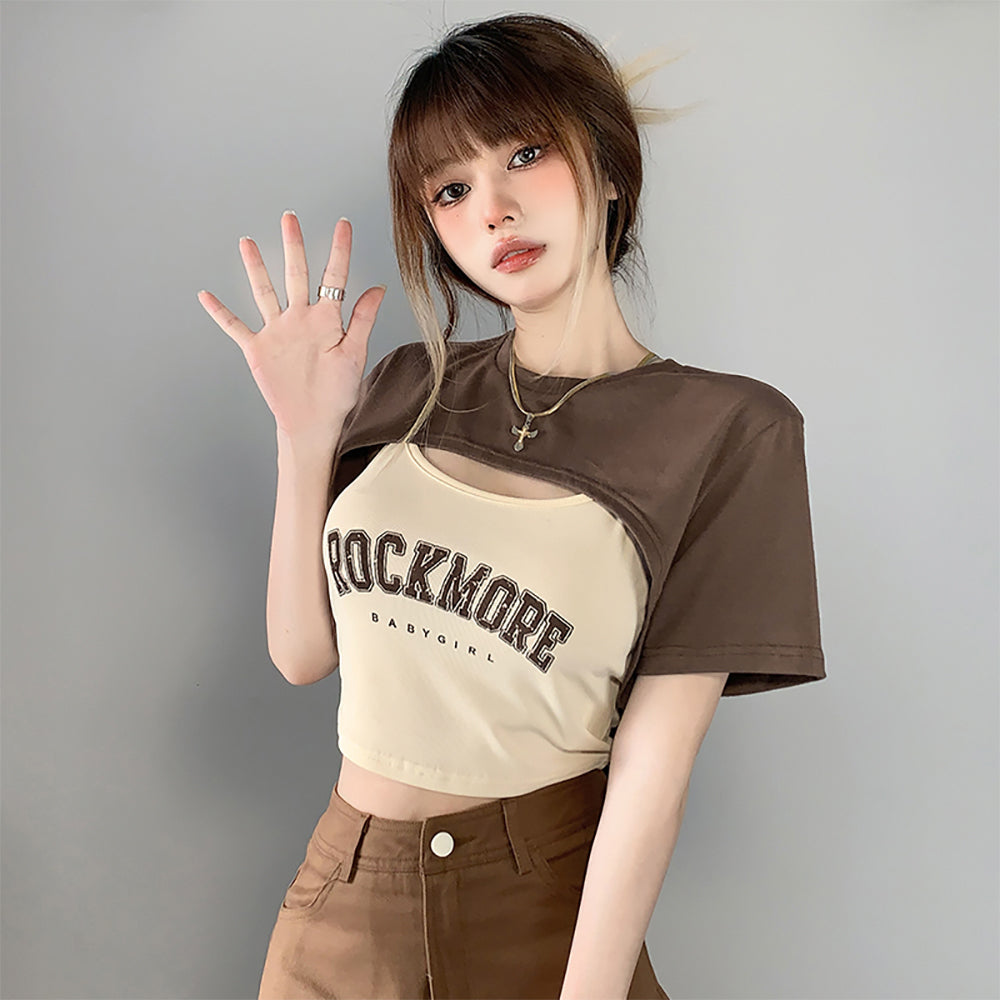 Women Typography Printed Wrap Top