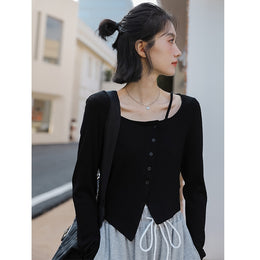 Black Scoop Neck Top