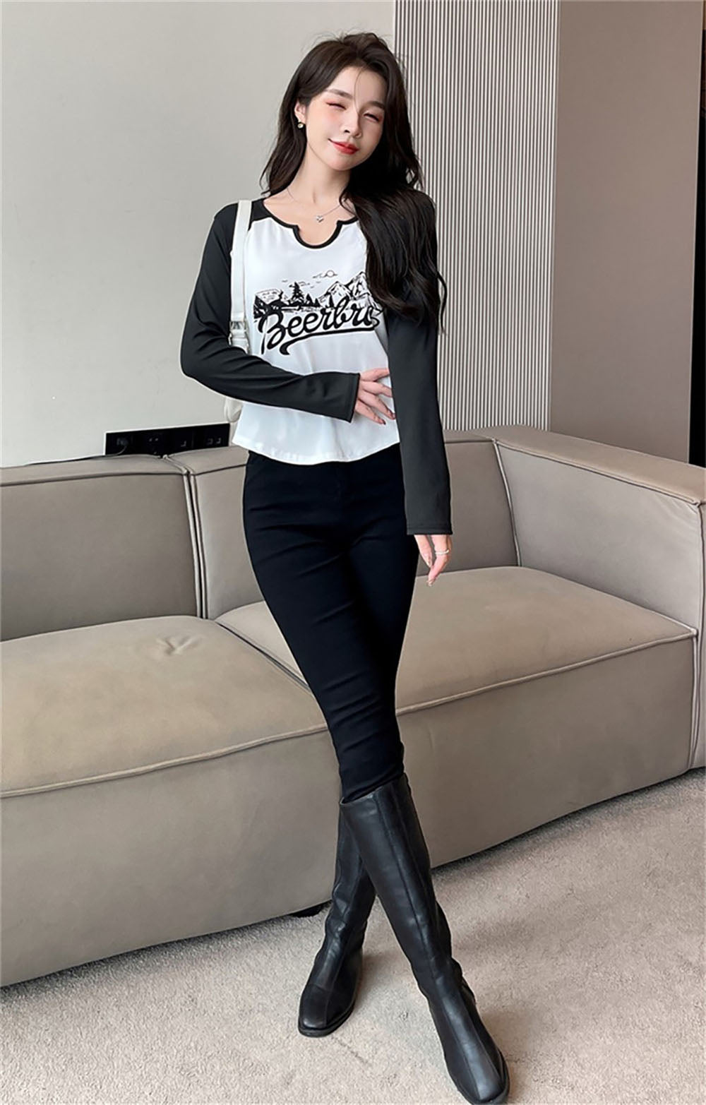 Women Typography Printed Round Neck Top