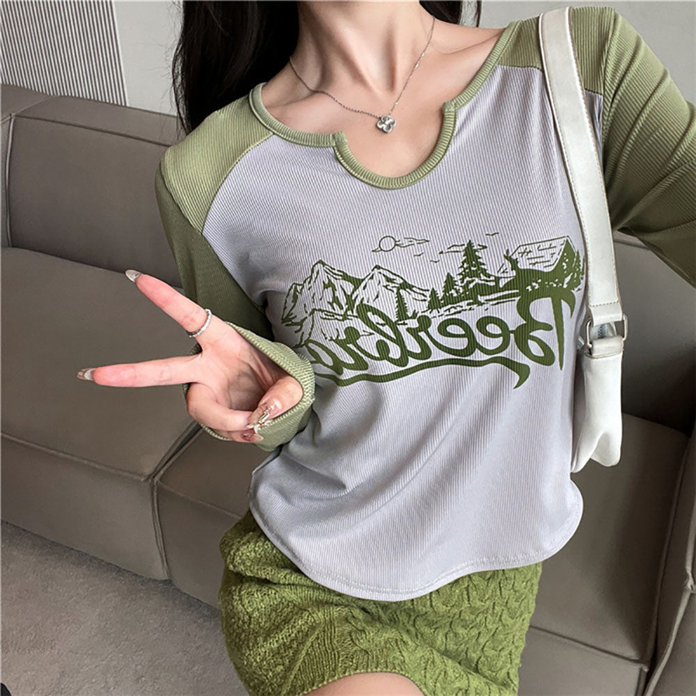 Women Typography Printed Round Neck Top