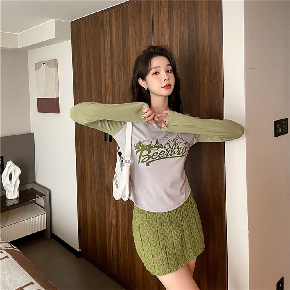 Women Typography Printed Round Neck Top