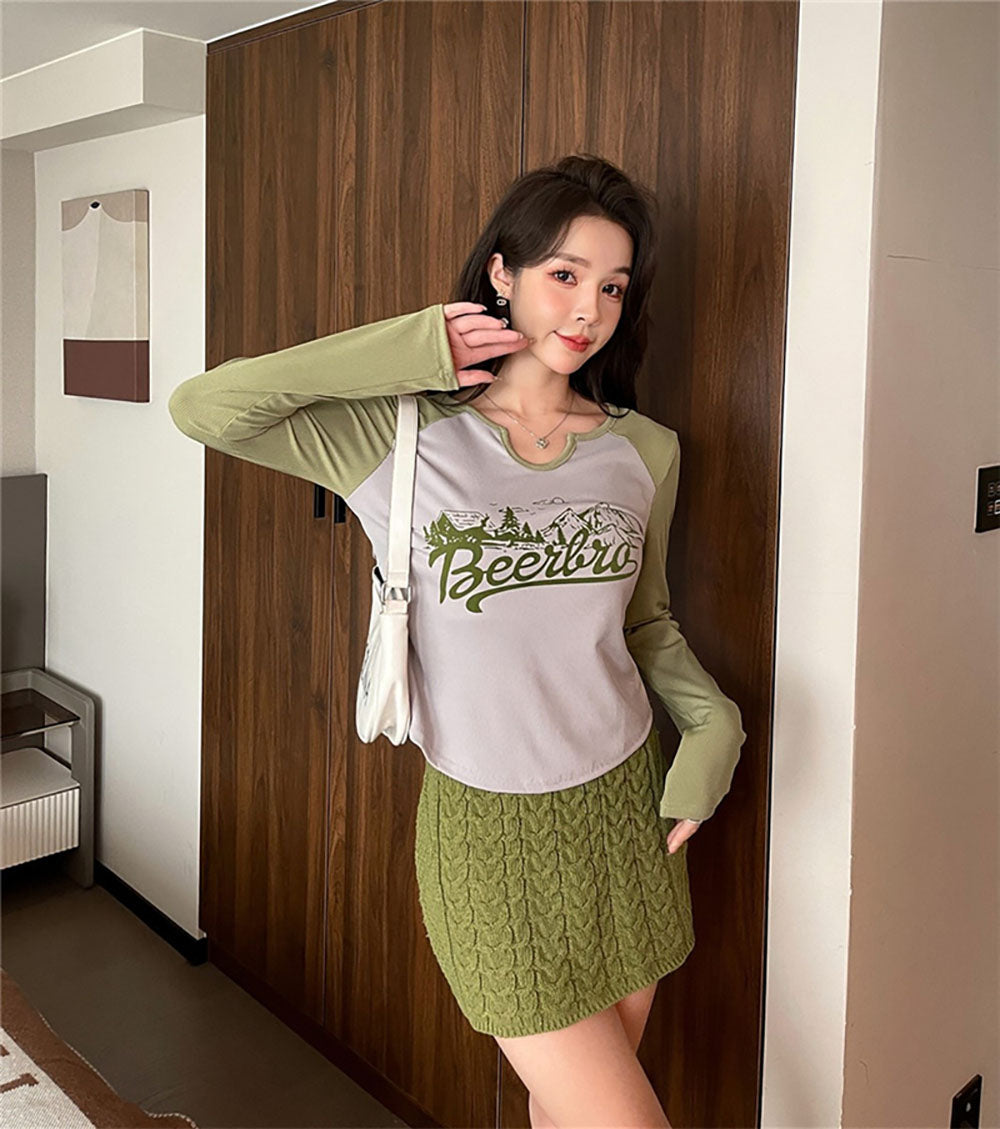 Women Typography Printed Round Neck Top