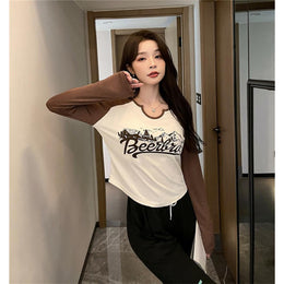 Women Typography Printed Round Neck Top