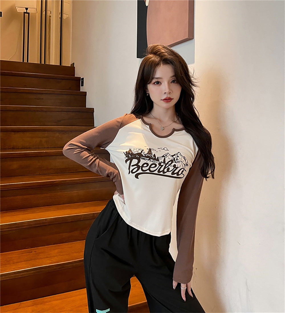 Women Typography Printed Round Neck Top