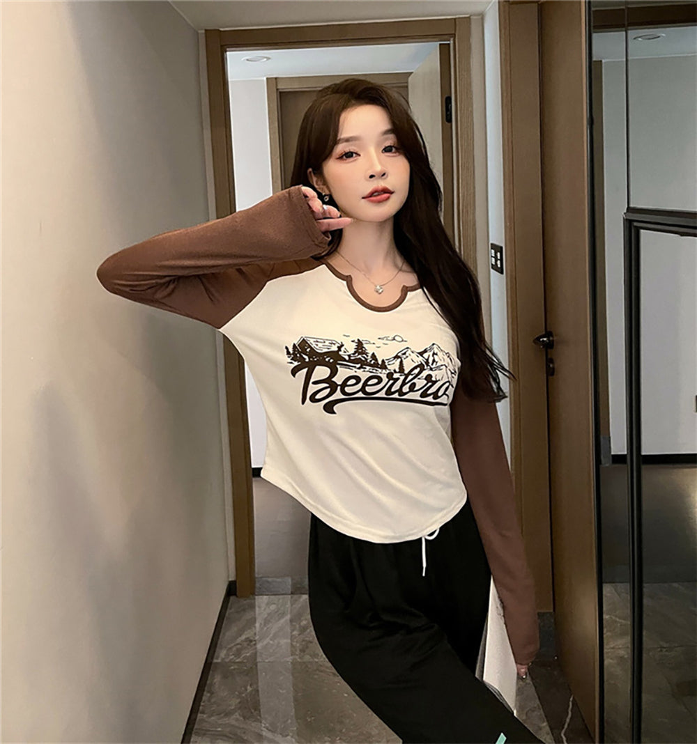 Women Typography Printed Round Neck Top