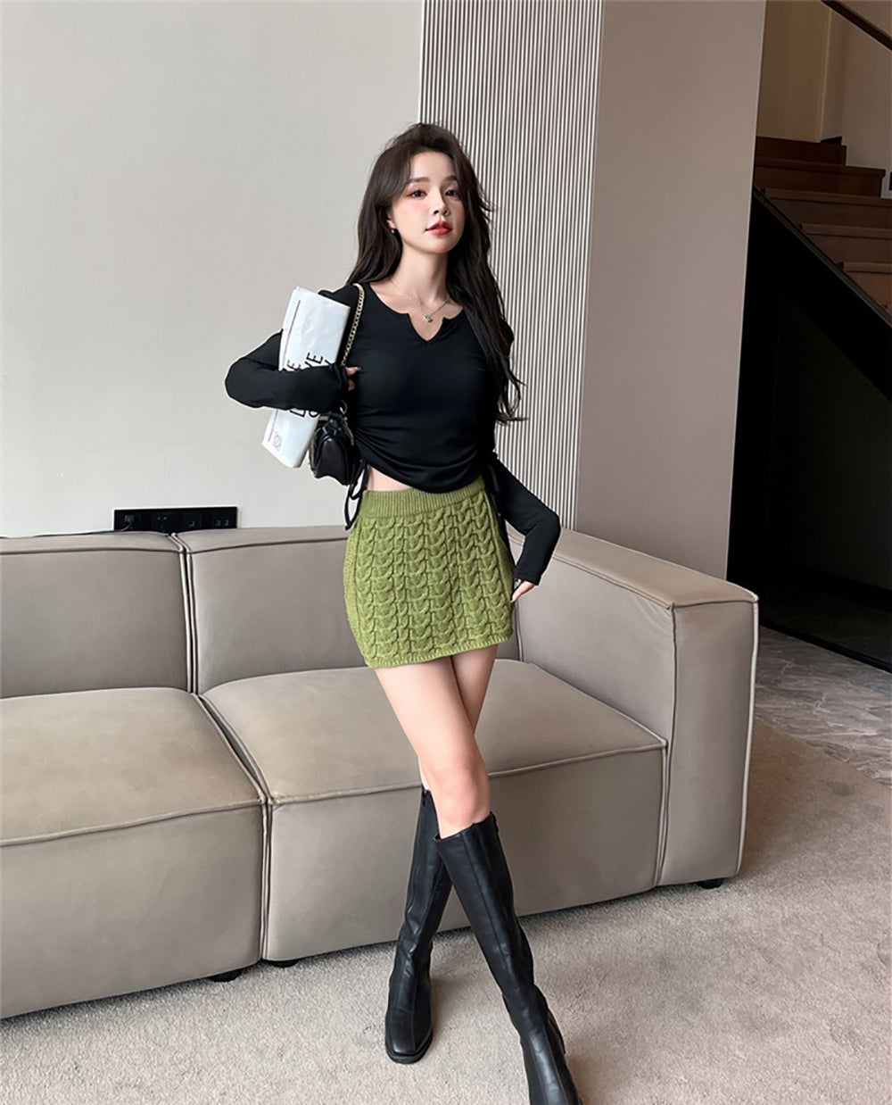Women Solid Round Neck Top