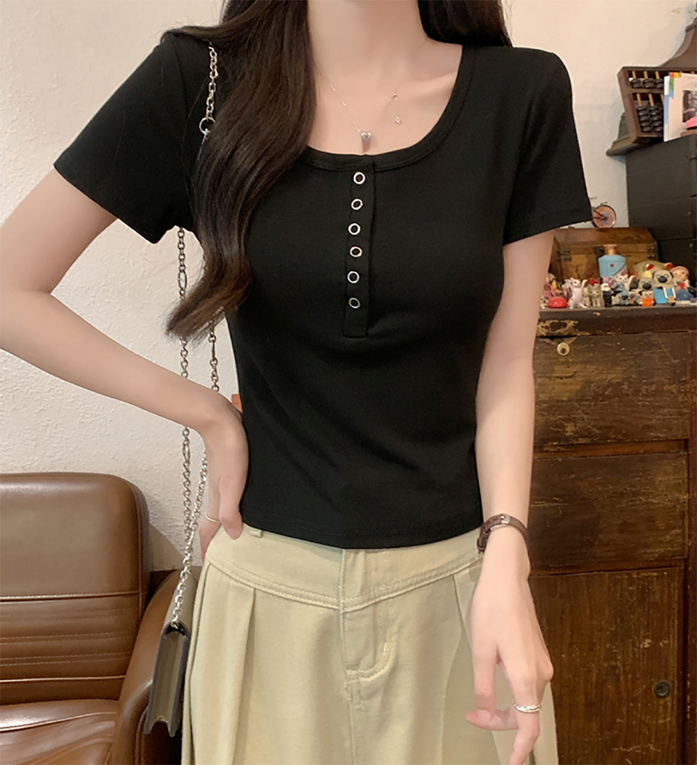 Round Neck Regular Top