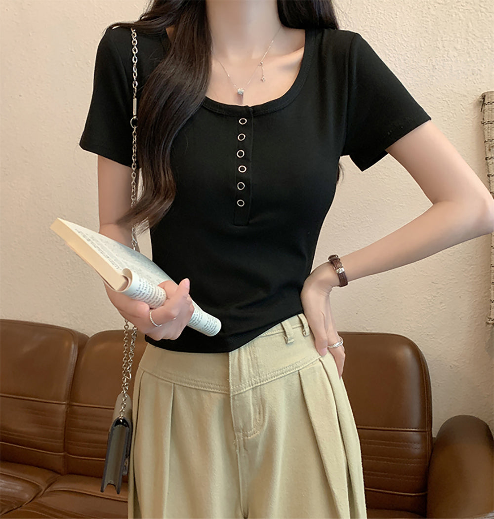 Round Neck Regular Top