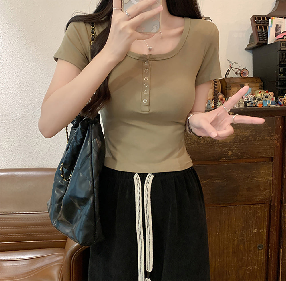 Round Neck Regular Top