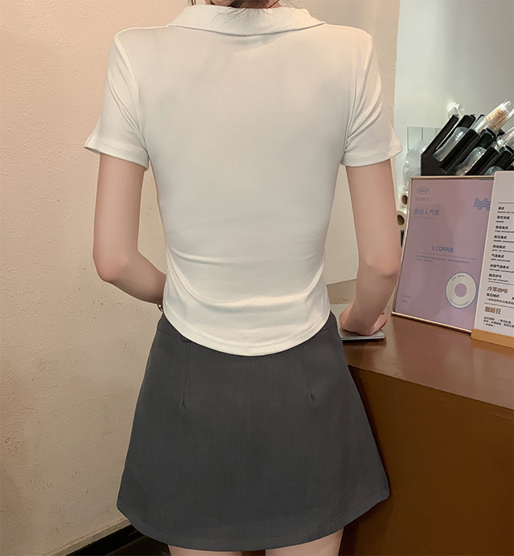 Women Shirt Collar Top