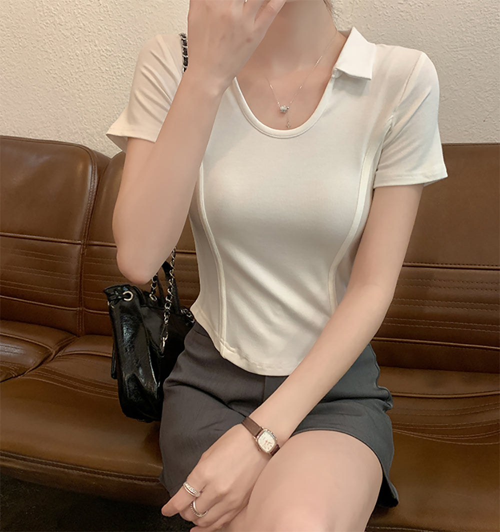 Women Shirt Collar Top