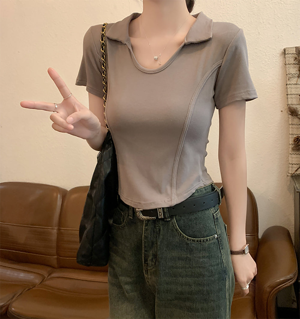 Shirt Collar Top