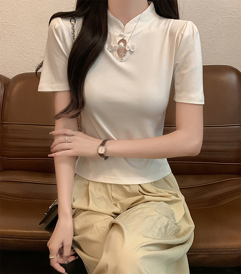 Women High Neck Casual Top