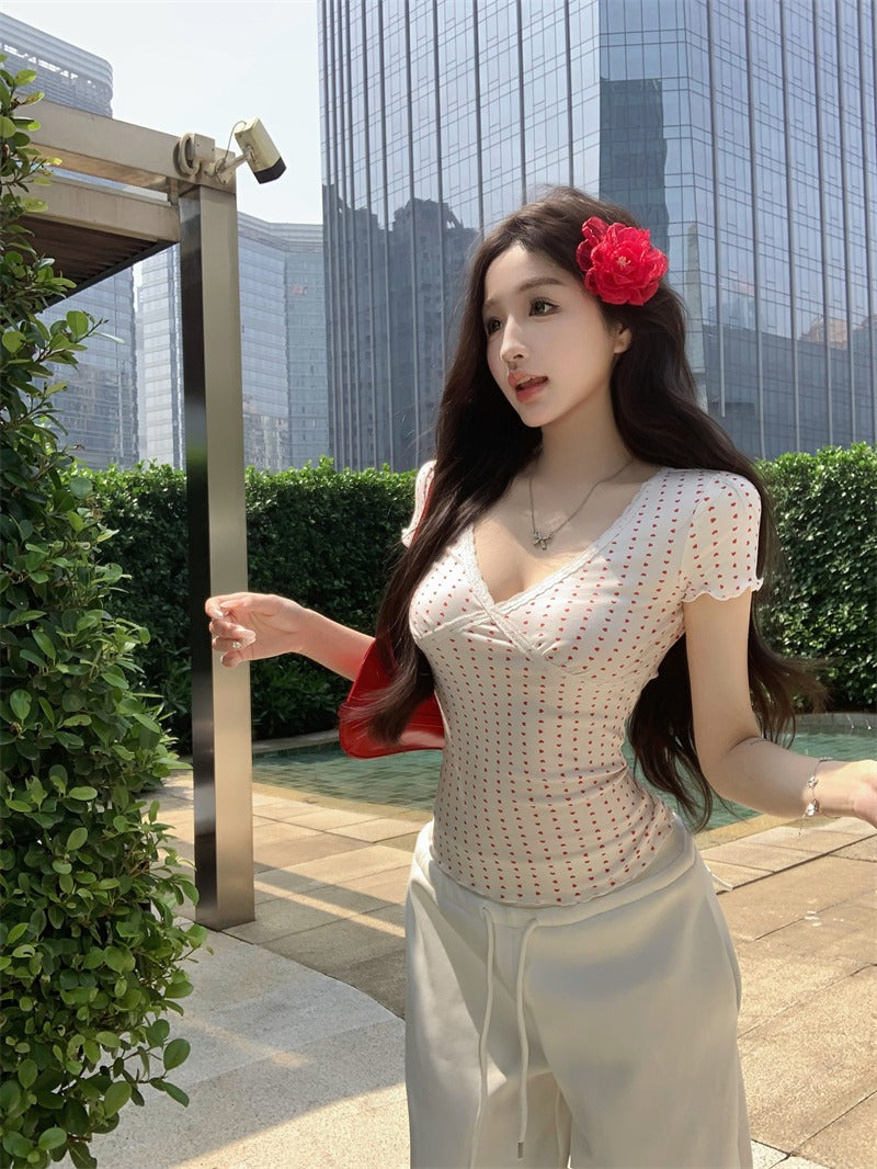 Women Polka Dot Print Top