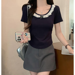 Round Neck Lace Top