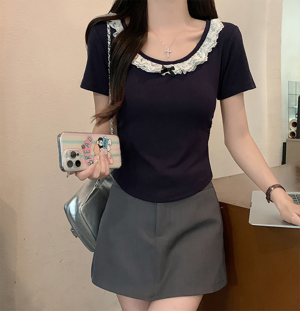 Round Neck Lace Top