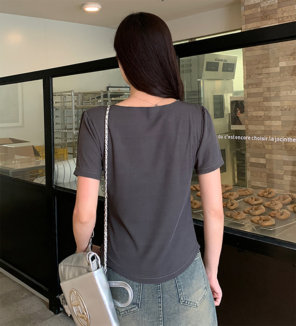 Women V-Neck Shirt Style Top