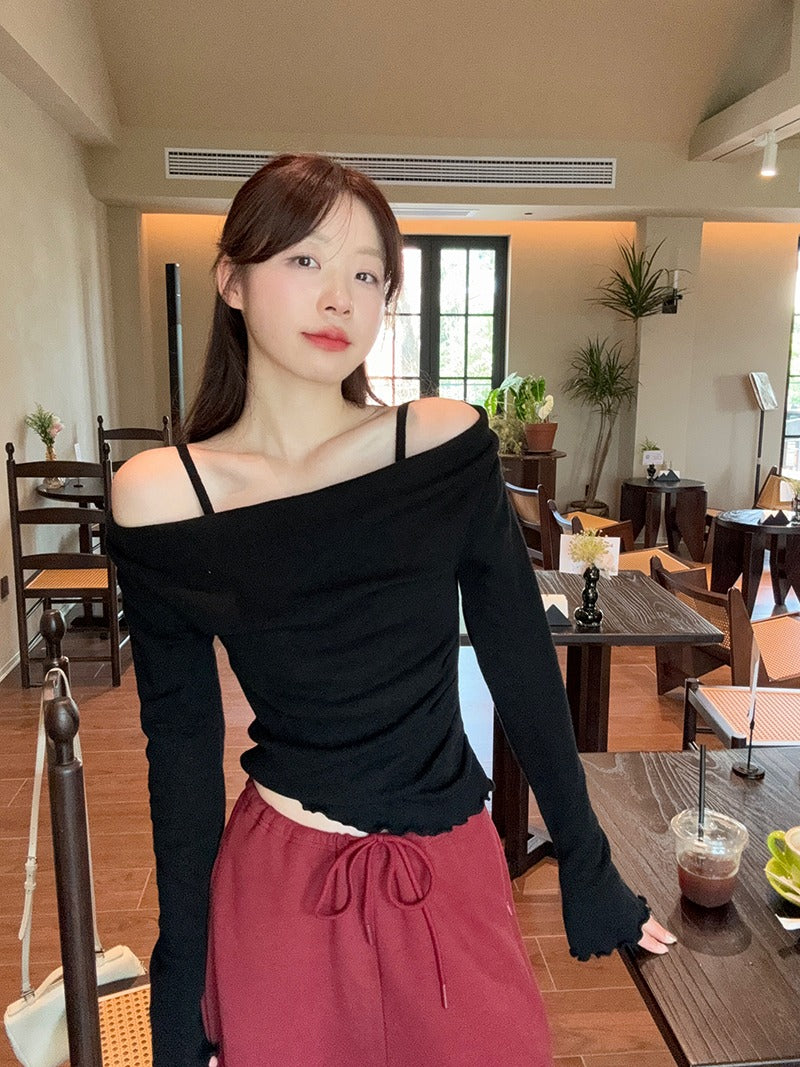 Women Shoulder Straps Top