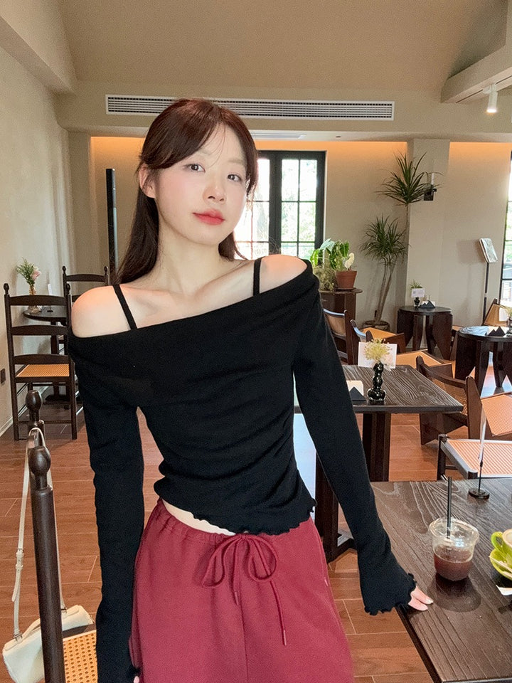 Women Shoulder Straps Top