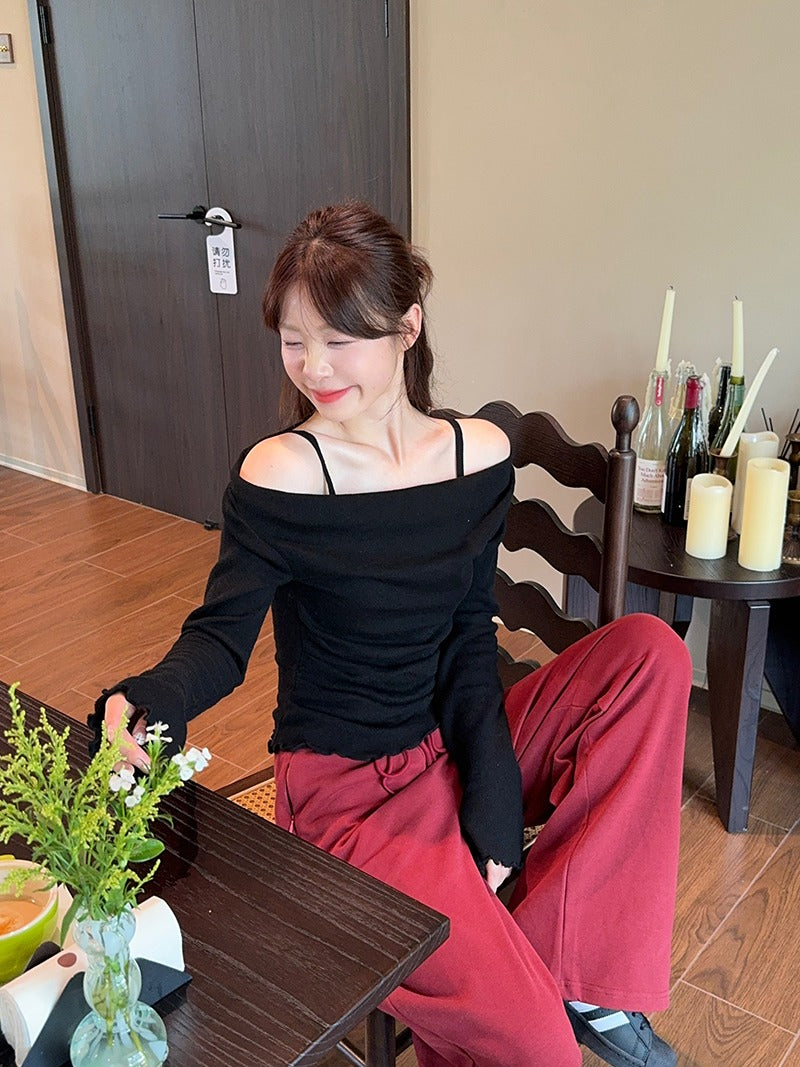 Women Shoulder Straps Top