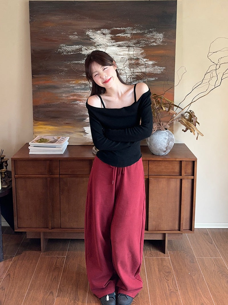 Women Shoulder Straps Top